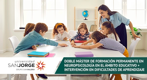 Doble Máster de Formación Permanente en Neuropsicología en el ámbito educativo + Intervención en Dificultades de Aprendizaje